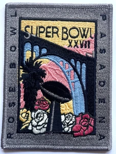 Super Bowl XXVII 1993 parche oficial NFL Dallas Cowboys vs Buffalo Bills W&W - Imagen 1 de 2