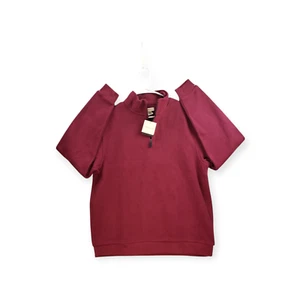 NWT Preswick & Moore Men's 1/4 Zip Pullover Sweater Size Large Burgundy - Picture 1 of 10