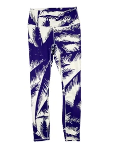 Fabletics PureLuxe Leggings XS Purple/White Oasis High-Waisted 7/8 Paradiso EUC - Picture 1 of 9