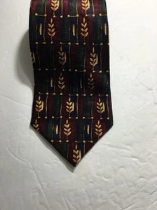 M.S. Corbata McClellan roja verde azul y amarilla 100% seda - Imagen 1 de 8