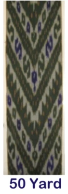 Bulk sale 50 Yard  HAND MADE UZBEK Natural 100% COTTON IKAT FABRIC # 8975* - Image 1 of 2