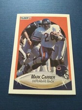 1990 Fleer Update Football Mark Carrier Rookie Card #U-111 HOF Factory Set Break