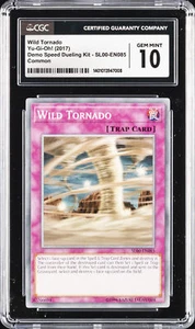 YU-GI-OH! 2017 KIT DEMO SPEED DUELING #SL00EN085 WILD TORNADO CGC 10 GEMA COMO NUEVO - Imagen 1 de 2