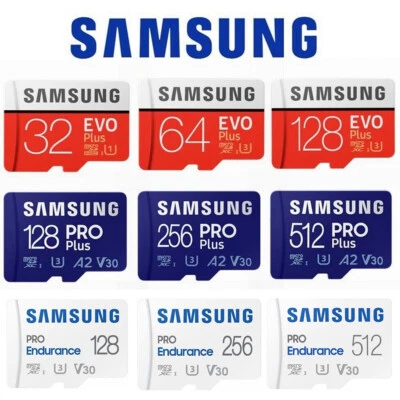 Scheda di Memoria Micro SD Samsung SD Karte MicroSD 32GB 64GB 128GB 256GB 512GB - Immagine 1 di 2