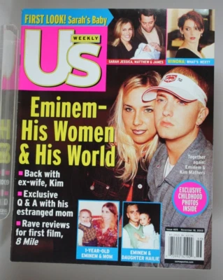 Eminem Kim Mathers Early Pics Sarah Jessica Winona November 2002 US Weekly #405 - Image 1 of 4
