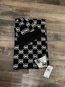 Michael Kors Womens Logo 2 pc. Scarf & Hat Set Black-White N.W.T - Picture 1 of 4