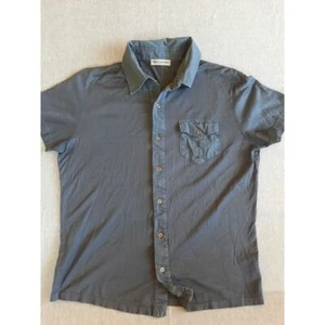 Primo Emporio Men Large Casual Purple Button Pocket Shirt Short Sleeve Cotton - Picture 1 of 9