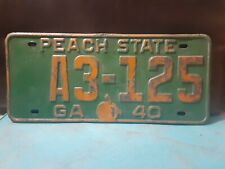1940 georgia license plate peach