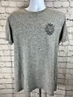 OBEY T-Shirt Top Women's XL Gray Polyester Graphic Print Short Sleeves Crew Neck
