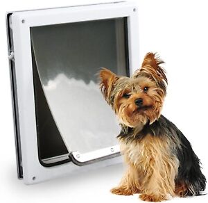 Pet Flap Door 2 Ways Locking Dog Flap Door Wall Entry Pet Door with Transparent