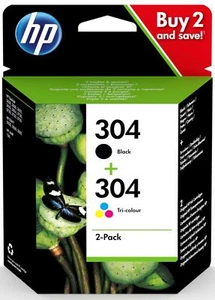 Cartucce di inchiostro originali HP 304 Deskjet 3733 nero e colore - Foto 1 di 2