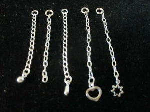 EXTENSORES 2", 925 plata esterlina pulsera/collar extensión 5 ESTILOS A ELEGIR - Imagen 1 de 12
