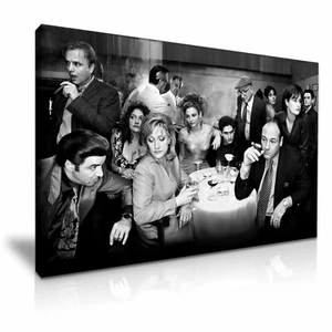 Arte casero moderno de lona blanco y negro de Los Soprano ~ 5 tallas   - Imagen 1 de 12