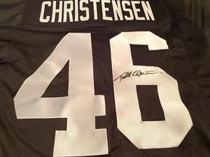 TODD CHRISTENSEN Signed Oakland Raiders Jersey -JSA Authenticated #AU95001 - Picture 1 of 5