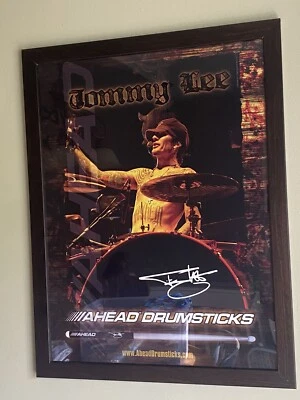 2006 Ahead Drumsticks w Tommy Lee Poster 26”H. X 20” W - Image 1 of 4
