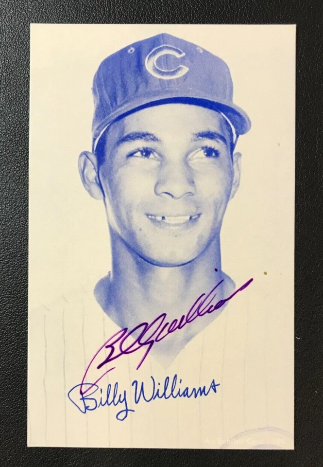 Billy Williams Signed B&W Postcard JSA Certified AUTO Chicago Cubs HOF 1987! - Image 1 of 4