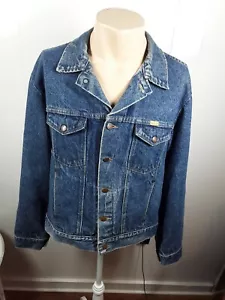 Vintage Rustler Men's Blue Denim Jean Jacket Size Large Made in U.S.A - Picture 1 of 11