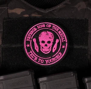Reverse Side Of The Medal Pink Morale Patch - Picture 1 of 1