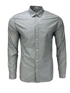 SELECTED Men's Dark Sapphire Striped Long Sleeve Dress Shirt Sz M NWT - Picture 1 of 6