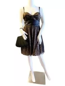 Y2K Trixxi Junior Tiermotiv Tüll und Satin Tie Back Partykleid Größe 3 - Bild 1 von 10