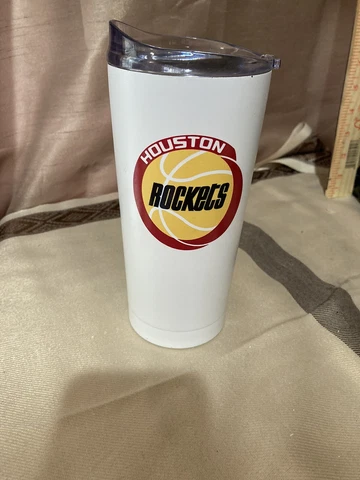 Houston Rockets Stainless Steel Travel Tumbler 20oz White Cover