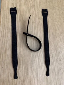 20 x TIES Hook & Loop - 20cm x 1.5cm- Black 10 Pack x 2 - BARGAIN PRICE - Picture 1 of 4