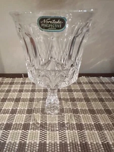 Noritake Perspective Japan Crystal Goblet 6 Oz Clear Elegant Design Old Money - Picture 1 of 10