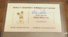 Carte de visite dédicacée signée Don Iwerks Disney Legend Imagineer