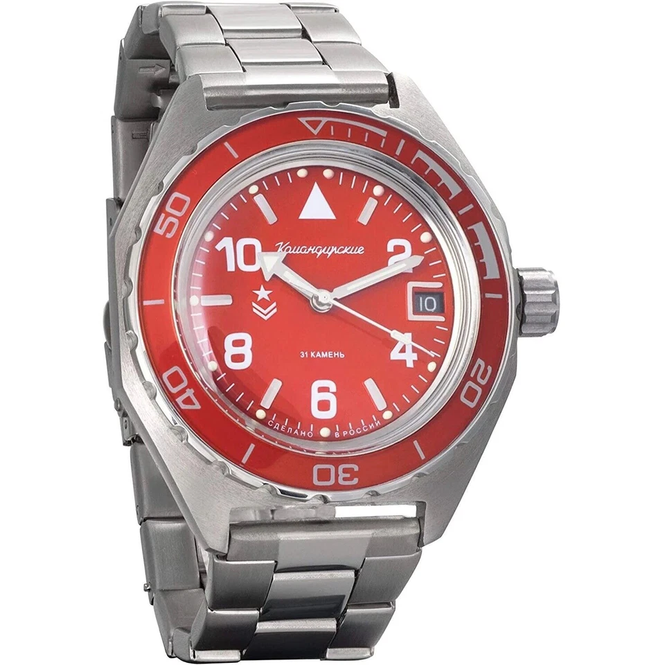 Vostok Komandirskie Red Men's Watch - 650841
