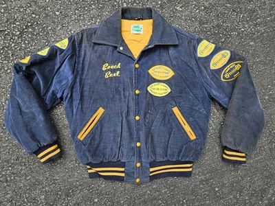 Chaqueta Universitaria Letterman Pana De Colección Lenape Valley Fútbol Arce GRANDE Años 80 Foto 1 de 4