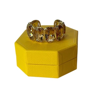 Brazalete Swarovski Harmonia cristales flotantes de gran tamaño, tono dorado M - Imagen 1 de 9