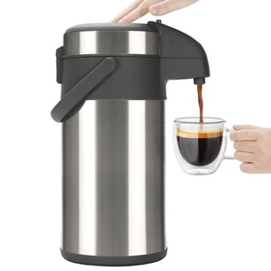 Fiaschetta Pompa Caffè, Airpot 4L Acciaio Inox, Dispenser Bevande Calde e Caldo - Foto 1 di 5