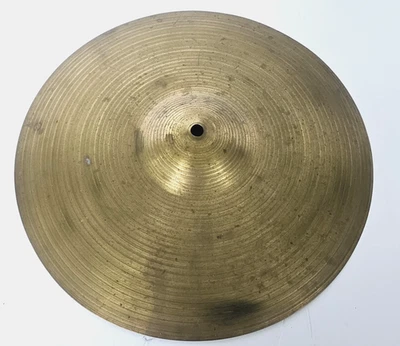 Prato de bateria vintage latão 16 polegadas Crash Ride percussão sem marca usado conjunto de bateria P - Imagem 1 de 2