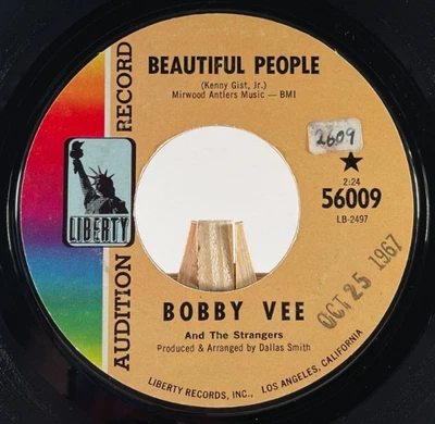 BOBBY VEE - BEAUTIFUL PEOPLE / I MAY BE GONE—VG - Image 1 of 4