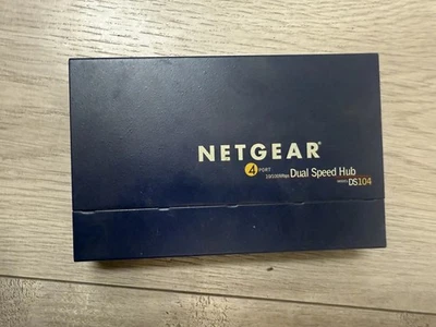 NETGEAR 4 PORT 10/100 MBPS DUAL SPEED HUB DS104 UNIT ONLY - Image 1 of 2