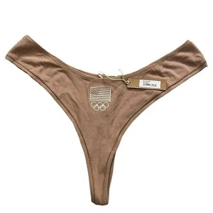 Skims Team USA Sienna Ribbed Thong XL Embroidered USA flag Olympic rings NWT - Picture 1 of 4