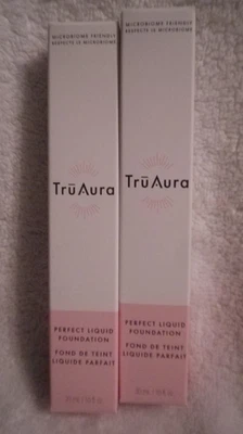 Lot of 2 TruAura Perfect Liquid Foundation NUDE  1 FL OZ each new sealed - Image 1 of 4