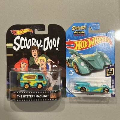 Hot Wheels 2016 РЕТРО РАЗВЛЕКАТЕЛЬНЫЙ САМОКАТ-ДУ! MYSTERY MACHINE + бэтмобиль - Изображение 1 из 4