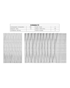 Arricciatenda Bianco Alto 17 cm Dis Rombo 4 Tasche 4 Fili N/GRA/170 - Imagen 1 de 2