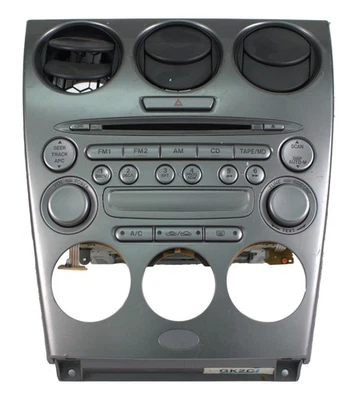 Mazda 2003-2004 6 AM FM Radio 6 discos reproductor de CD ventilaciones bisel modelo ID GK2C66DSXC02 Foto 1 de 4