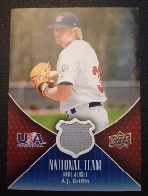 2009 Upper Deck USA Baseball A.J. Griffin JERSEY Athletics - Image 1 of 2