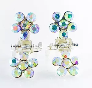 Mini Haarkralle Clip Strass Kristall Haarnadel Braut Hochzeit Blume bunt 04 - Bild 1 von 4