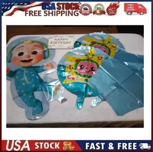 18pc Cocomelon Mylar Balloon Set. Happy Birthday Letters, Coco Balloons & Stars. - Picture 1 of 13