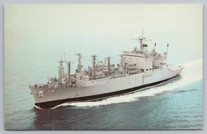 Vintage Postcard USS Mount Baker (AE-34) Navy Ammunition Ship - Picture 1 of 2