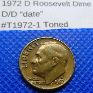 1972 D Rosevelt Dime Doubled Die Obverse Doubling On Date and we on rim #19721 - Picture 1 of 2