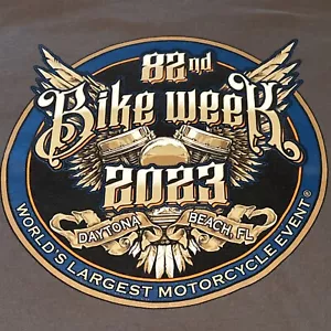 Daytona Beach Bike Week 2023 82nd Annual Black Tshirt Gray Graphic 2XL (Read) - Picture 1 of 5