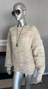 Vintage Pendleton Virgin Wool Sweater Men’s M Beige Textured Retro USA 70s 80s - Picture 1 of 9