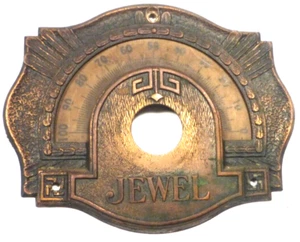 JOYA #5 CATEDRAL VINTAGE: PLACA FRONTAL DE LATÓN con TORNILLOS ORIGINALES. 3 y 3/4" X 3" - Imagen 1 de 2