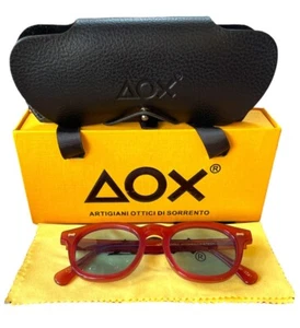 AOX Sunglasses Artigiani Ottici Di Sorrento Dark Pink Purple Italy Handmade - Picture 1 of 7