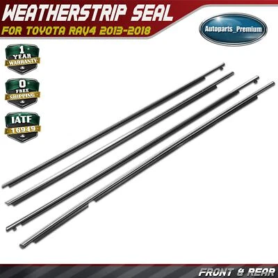 4x Front & Rear Window Moulding Trim Weatherstrip Seal for Toyota RAV4 2013-2018 - Image 1 of 4